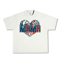Pistachio American Mama heart Urban Heavy Tee - FaDigitalArtStudio