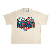 Sandshell American Mama heart Urban Heavy Tee - FaDigitalArtStudio