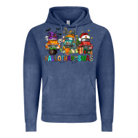 Vintage Denim hallothanksmas trucks Vintage Hoodie - FaDigitalArtStudio