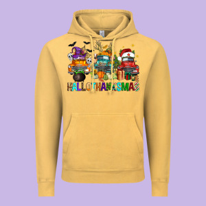 Hallothanksmas Trucks Vintage Hoodie Designed By Fadigitalartstudio