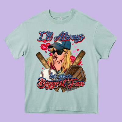 I'll Always Be Your Biggest Fan Baseball Heavy Core Tee Designed By Howdyjamesfarm