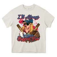 Cream I'll always be your biggest fan Baseball Heavy Core Tee - HowdyJamesFarm