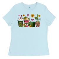 Baby Blue stuck on you cactus coffee cups Ladies Tee - OliviaCreatesArt