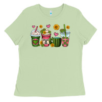 Matcha stuck on you cactus coffee cups Ladies Tee - OliviaCreatesArt