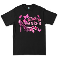 Black Crush Cancer with high heels Cancer Awareness Premium Tee - HowdyJamesFarm