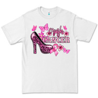 White Crush Cancer with high heels Cancer Awareness Premium Tee - HowdyJamesFarm