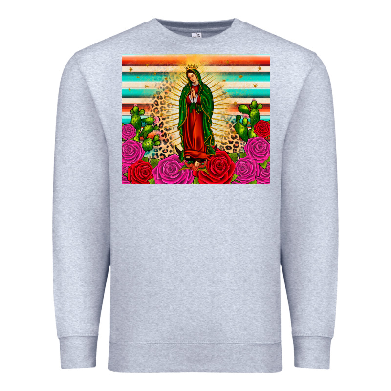 Our Lady Of Guadalupe Cactus Leopard Premium Sweatshirt by JahusDesignShop | Teevron
