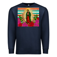 Navy our lady of guadalupe cactus leopard Premium Sweatshirt - JahusDesignShop