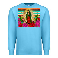 Ocean Blue our lady of guadalupe cactus leopard Premium Sweatshirt - JahusDesignShop