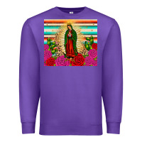 Purple our lady of guadalupe cactus leopard Premium Sweatshirt - JahusDesignShop