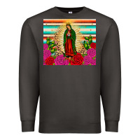 Smoke our lady of guadalupe cactus leopard Premium Sweatshirt - JahusDesignShop