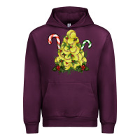 Mauve Wine Lightning Softball Christmas Tree Urban Hoodie - RanaPortraitStore