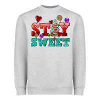 Heather Grey stay sweet Heavyweight Sweatshirt - AdoDesignShop