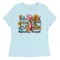 Baby Blue respiratory therapist western Ladies Tee - OliviaCreatesArt