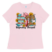 Bubblegum Pink respiratory therapist western Ladies Tee - OliviaCreatesArt