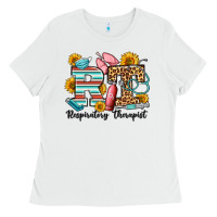 White respiratory therapist western Ladies Tee - OliviaCreatesArt