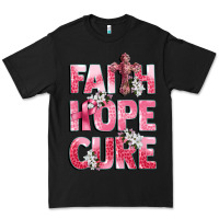 Black faith hope cure breast cancer Premium Tee - CowGirlArtShop