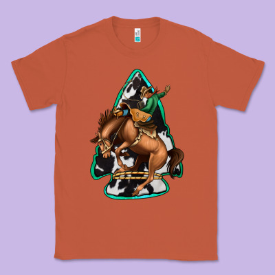 Bucking Bronco Arrowhead Classic Tee Designed By Jasminsmagicworld