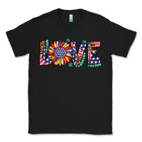 Black love sunflower usa flag leopard Classic Tee - Artiststas