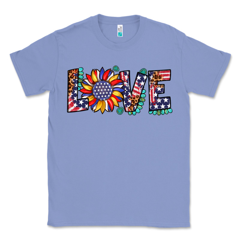 Love Sunflower Usa Flag Leopard Classic Tee by Artiststas | Teevron