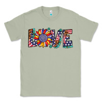 Matcha love sunflower usa flag leopard Classic Tee - Artiststas