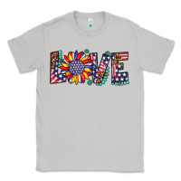 Moon Dust love sunflower usa flag leopard Classic Tee - Artiststas