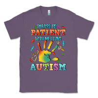Lavender please be patient with me i have autism Classic Tee - CowGirlArtShop