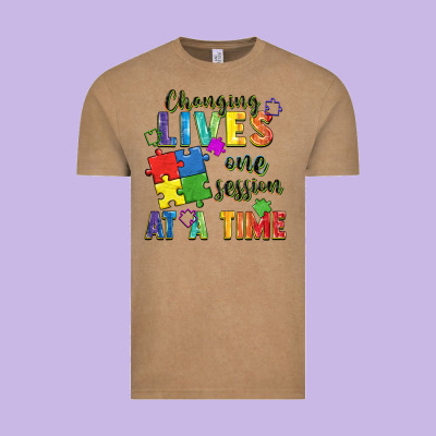 Changing Lives One Session At A Time Vintage Tee Designed By Fadigitalartstudio