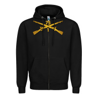 Black 1st bn 75th infantry regiment ranger branch wo txt Zipper Hoodie - maiPhamDesign