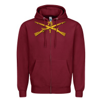 Burgundy 1st bn 75th infantry regiment ranger branch wo txt Zipper Hoodie - maiPhamDesign