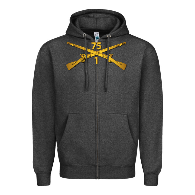 1st Bn 75th Infantry Regiment Ranger Branch Wo Txt Zipper Hoodie by maiPhamDesign | Teevron