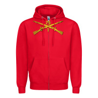 Red 1st bn 75th infantry regiment ranger branch wo txt Zipper Hoodie - maiPhamDesign