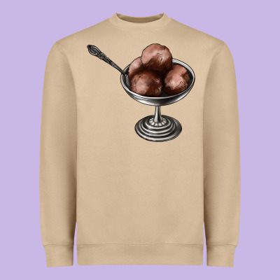 Chocolate Ice Cream Heavyweight Sweatshirt Designed By Adodesignshop