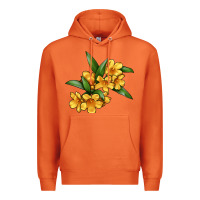 Carrot Yellow Jessamine Flower Illustrations Premium Hoodie - LillyAllenDesigns