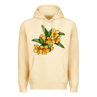 Yellow Jessamine Flower Illustrations Premium Hoodie | Teevron