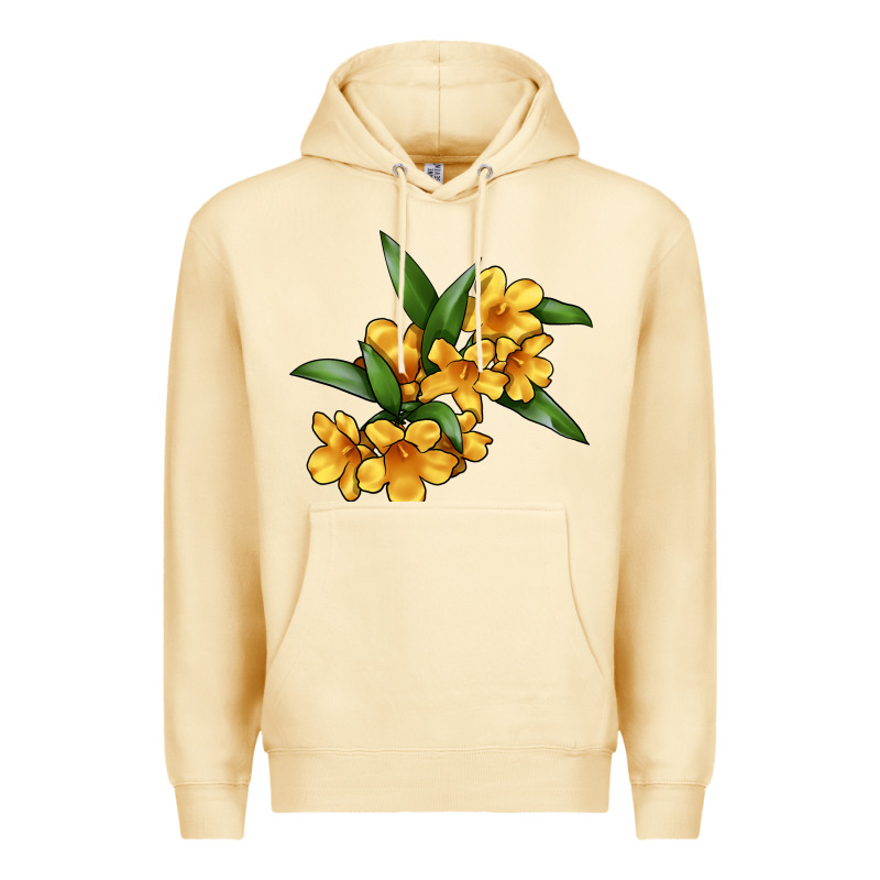 Yellow Jessamine Flower Illustrations Premium Hoodie by LillyAllenDesigns | Teevron