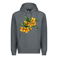 Rock Yellow Jessamine Flower Illustrations Premium Hoodie - LillyAllenDesigns