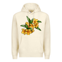 Sandshell Yellow Jessamine Flower Illustrations Premium Hoodie - LillyAllenDesigns