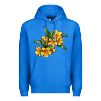True Royal Yellow Jessamine Flower Illustrations Premium Hoodie - LillyAllenDesigns