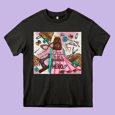 I Rescue Craft Supplies I'm Not A Hoarder I'm Hero Heavy Core Tee Designed By Tumblerdesignbyshophia