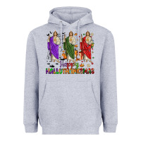 Heather Grey san judas happy  hallothanksmas Heavyweight Hoodie - JahusDesignShop