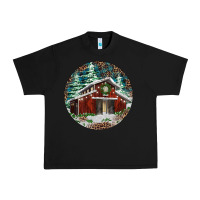 Black Barn Christmas Urban Heavy Tee - RanaPortraitStore