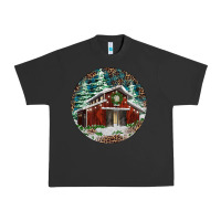 Pigment Black Barn Christmas Urban Heavy Tee - RanaPortraitStore