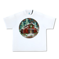 White Barn Christmas Urban Heavy Tee - RanaPortraitStore