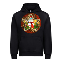 Black Snowman Christmas Urban Hoodie - RanaPortraitStore