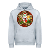 Heather Grey Snowman Christmas Urban Hoodie - RanaPortraitStore
