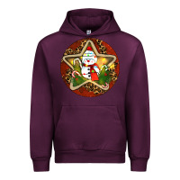 Mauve Wine Snowman Christmas Urban Hoodie - RanaPortraitStore