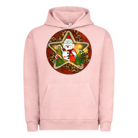 Pigment Salmon Snowman Christmas Urban Hoodie - RanaPortraitStore