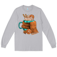 Moon Dust Winter Coffee Cup With Scarf Long Sleeve Tee - FaDigitalArtStudio