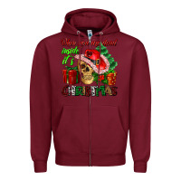 Burgundy when you are dead inside its Christmas Zipper Hoodie - AdoDesignShop